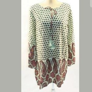 S.R. Fashions Light Green & Pink Floral Bell